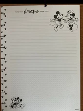 Happy Planner DISNEY Mickey Minnie Mouse Classic Filler Paper Make Your Dreams