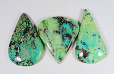 139 Ct Bulk Lot Natural Chrysocolla Shattuckite(Turquoise) Pear Cabochon KT-138