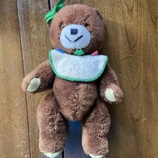 Vintage Animals Of Distinction Brown Bear With Bib Jointed Limbs
