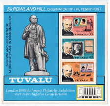 Tuvalu 1979 Block Death centenary of Sir Rowland Hill SS