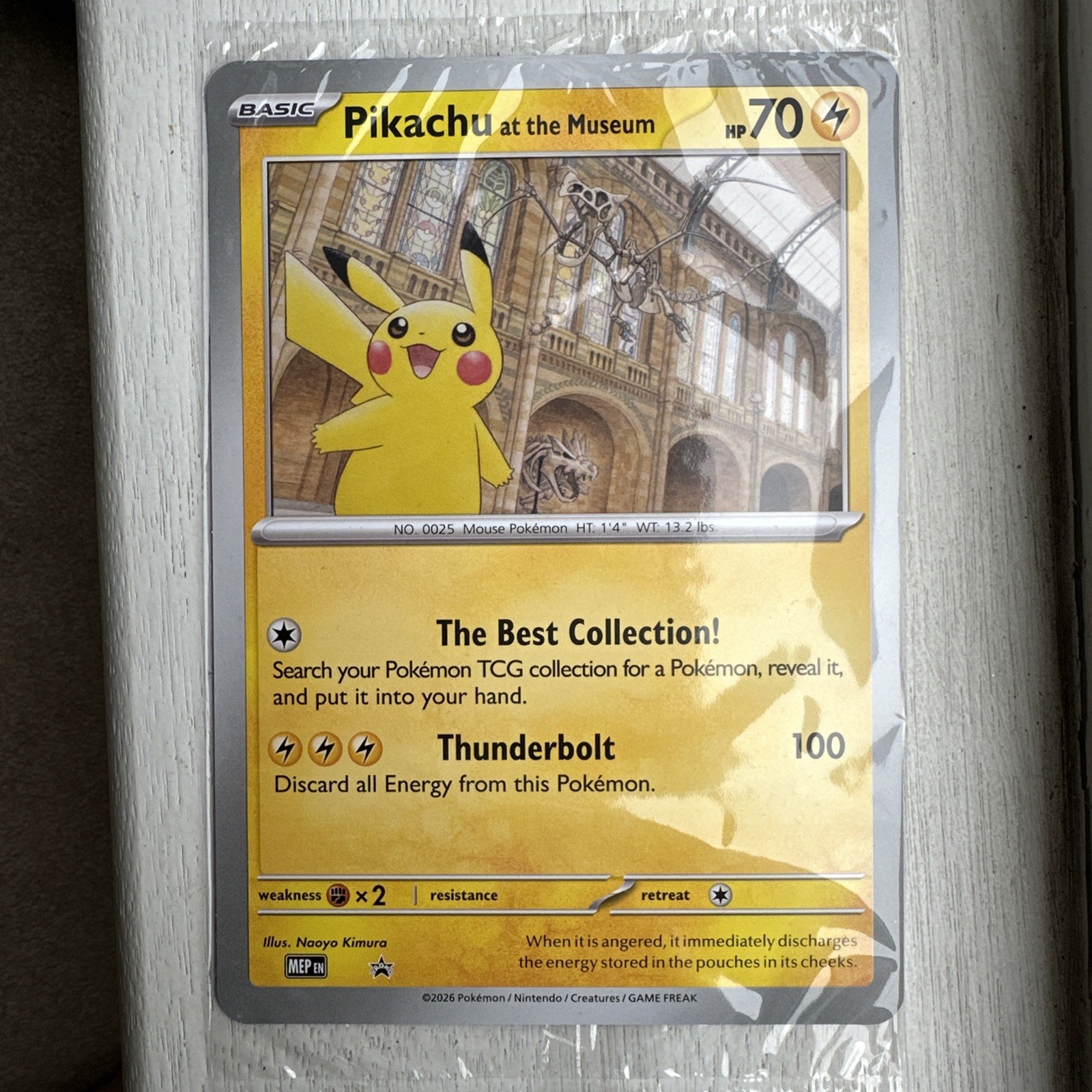 Pokemon Pikachu At The Museum Promo Card - SEALED