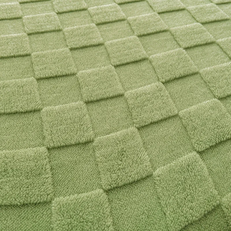 Sábana Ajustable Gruesa Jacquare con Banda Elástica Terciopelo Cálido Protector de Colchón Foto 4 de 4