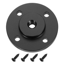 Aluminium Alloy 1/4"-20 Tripod Adapter Flange Mount W Screw, 1.57" Dia, Black 