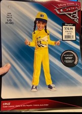 Disney Cars Cruz Racecar Driver Girls Halloween costume small size 4-6 New NWT