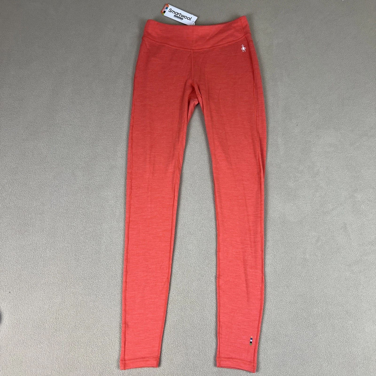 Smartwool Thermal Merino Classic Base Layer Bottom, Light Habanero, Womens Sz S.