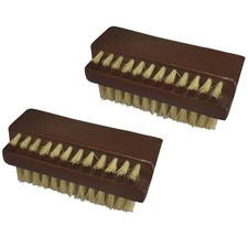NewFerUl Wooden Nail Brush Cleaner Rosewood Two Sided in Natural 100% Boar 2 