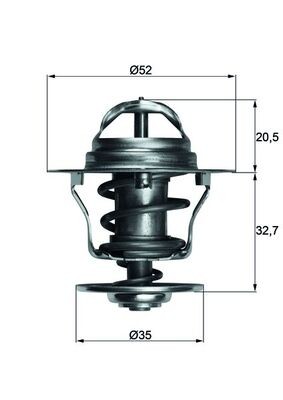 Thermostat liquide de refroidissement MAHLE TX 12 88D pour stopper les fuites thermiques