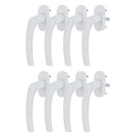 8 X Alu Fenstergriff In Weiß Ral 9016 - StiftläNge 45Mm
