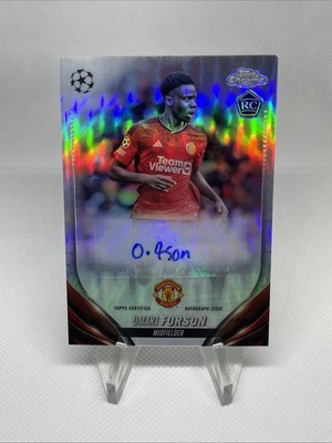 2023-24 Topps Chrome UEFA Chrome Auto Omari Forson Refractor Auto RC #CA-OF