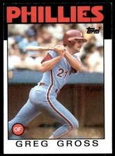 1986 Topps Greg Gross Philadelphia Phillies #302