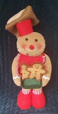 Dan Dee Collector's Choise  Standing GINGERBREAD MAN  Weighted 14" Christmas 