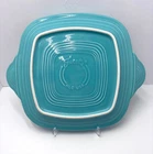 Fiesta Ware Turquoise Platter With Handles 10”