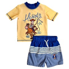 Infant  Toddler Boys Toy Story Rash Guard Swim Shirt  Swim Trunks Set