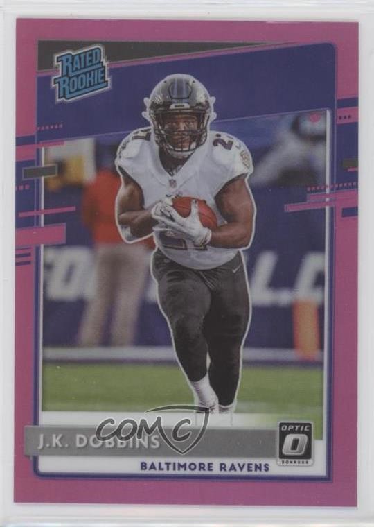 2020 Panini Donruss Optic Rated Rookies Pink Prizm JK Dobbins #161 0ao5