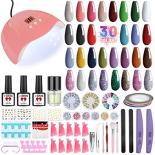 Complete Nail Polish Kit with UV Light- 30 Color Nail Polish Set, Nail Tool K...