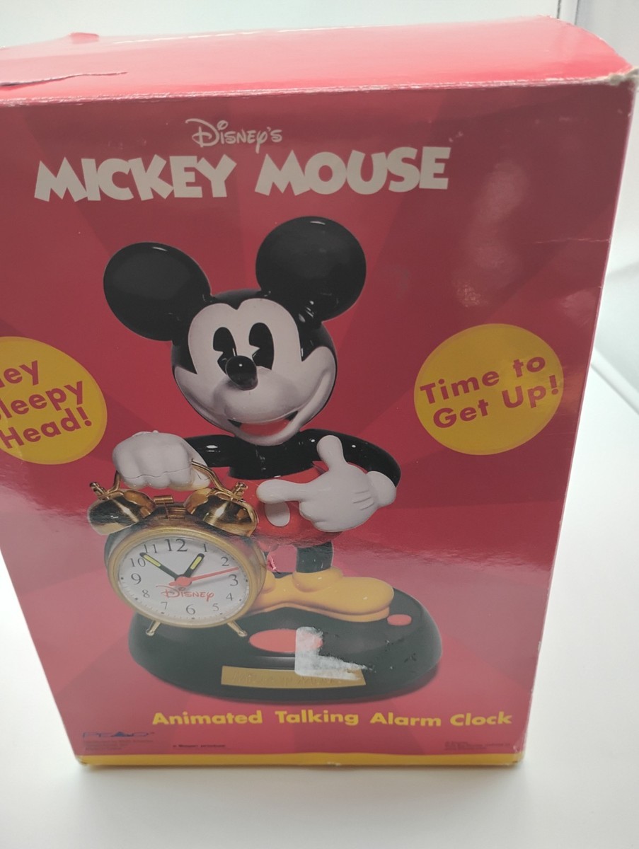 Disney Mickey Mouse Clock Animation Talking Kids Decor Collectors