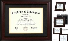 8.5xDiploma Frame Classic Mahogany Color Display 8.5x-inch with 1 A Black Mat