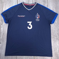 Polo Sport Soccer Performance PRLFC France Jersey Mens Large Blue Ralph Lauren