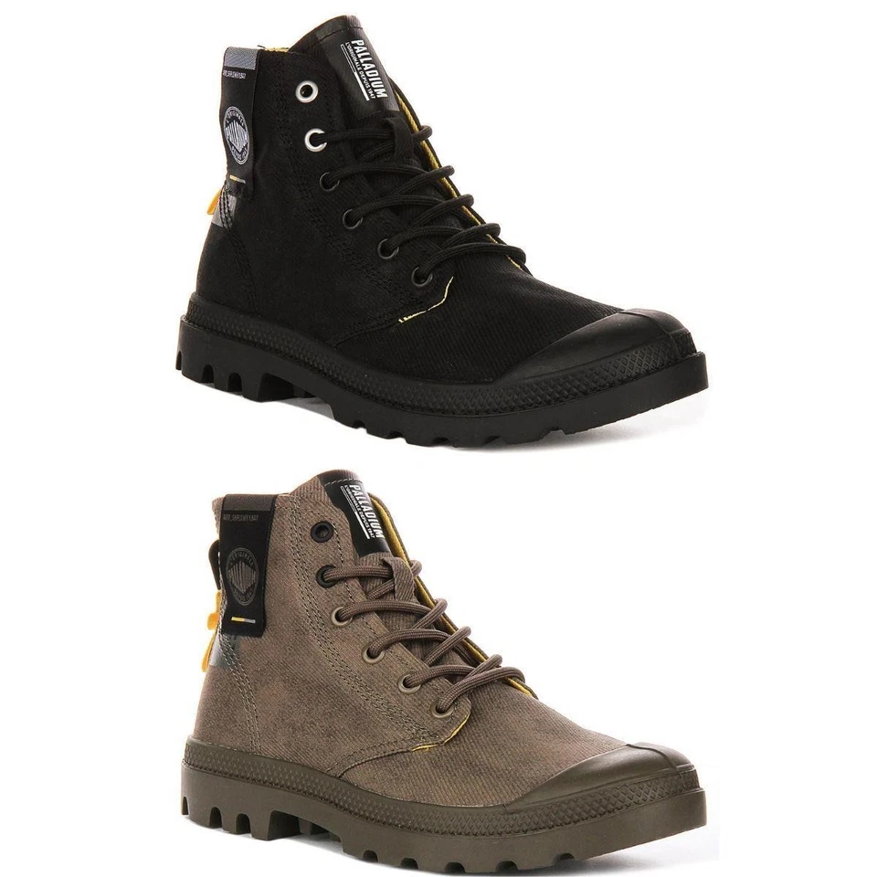 Palladium Pampa Sp20 Hi Lacé Léger Femme Trainer En Noir EU 37-47 - Photo 1/1
