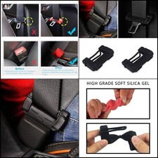 4x Car Seat Belt Buckle Covers Silicone Anti-Scratch Protector Sleeve Universal