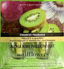 Aloha Kiwi PassionFruit Bath & Body Works Wallflowers Fragrance Refills 2 Pk