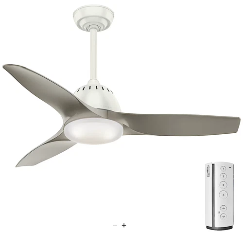 NEW Casablanca Wisp 44" Modern Ceiling Fan - White, LED Light, Remote, 59149 - Picture 1 of 11