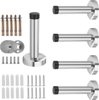 5 StüCk WandtüRstopper Edelstahl TüRanschlag Stopper Wandmontage TüRstopper Hoch
