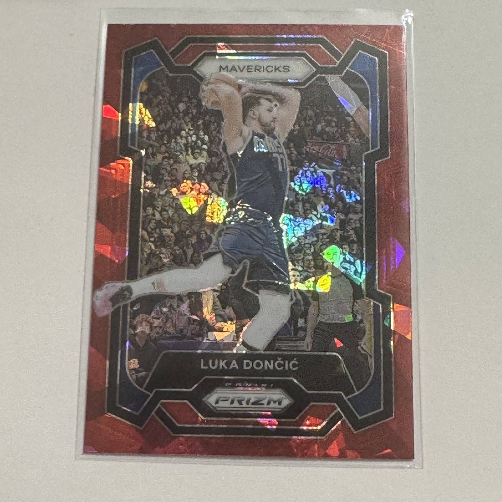 2023-24 Panini Prizm #110 Luka Doncic Prizms Red Ice