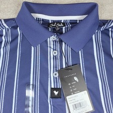 Bad Birdie Ridge Polo Shirt Mens XL Winning Streak Cobalt UPF 50 Stretch NWT