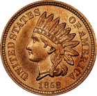 1858 INDIAN CENT P1C (JUDD-211, R-5) **SUPERB-GEM**  +++ CERTIFIED NGC PR-66 +++ — photo 3