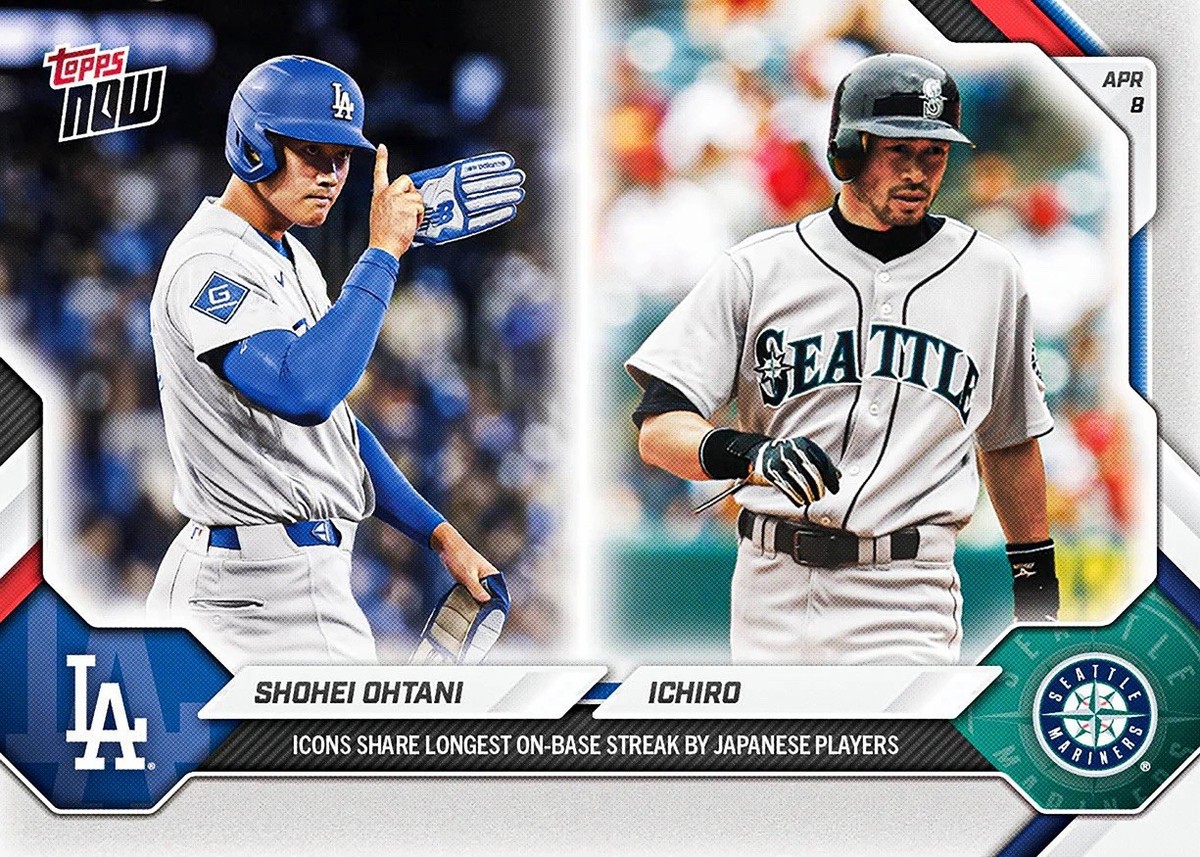 Shohei Ohtani / Ichiro Share On Base Streak 2026 MLB Topps NOW