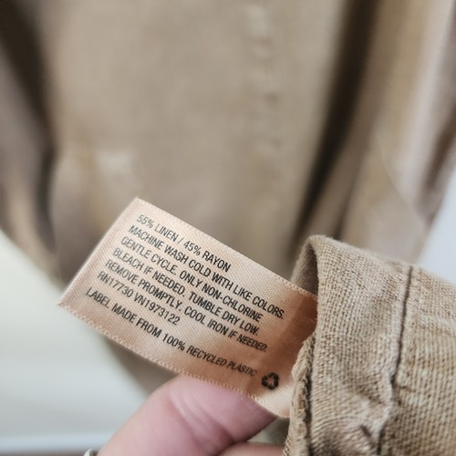 UNIVERSAL THREAD Brown Linen Rayon Relax Crop Pants Romper Overalls Jumpsuit M - Picture 7 of 9