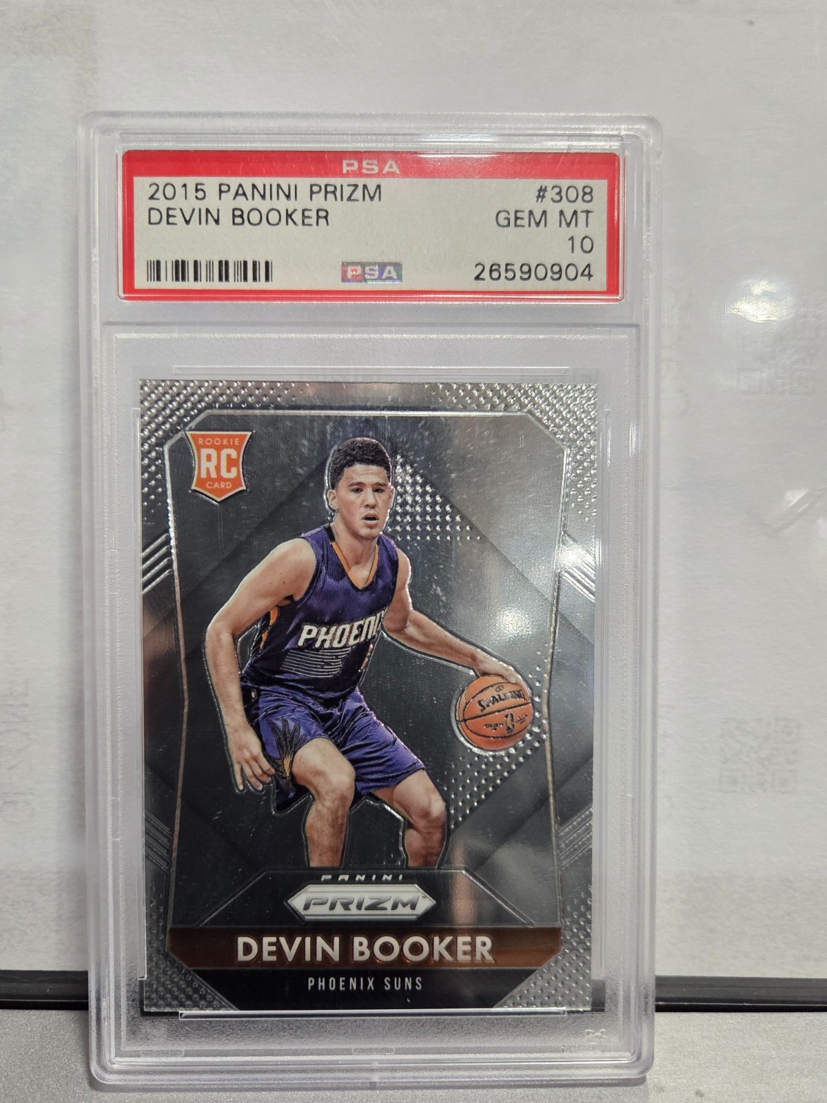 2015 Panini Prizm Devin Booker Rookie Card #308 PSA GEM MT 10