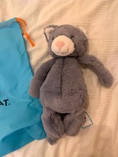 Jellycat Bashful Kitten BNWT Dark Grey Displayed Only Condition Brand New