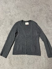 Esprit Strickjacke Gr M Knöpfe Wolle grau