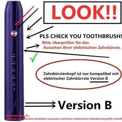 10Pack Zahnbürstenkopf nur für Denta-M / DentaM / tshbdjnw AB BLACK 10NEU