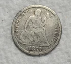 1877 CC (Carson City) Seated Liberty Dime! Estimated Fine 15. Video M0078