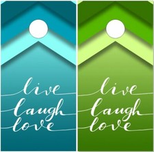 Live Laugh Love Cornhole Wrap Bag Toss Skin Decal Sticker Wraps