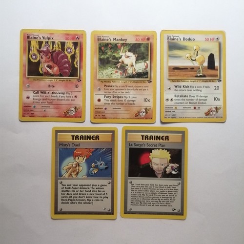 Lotto 13 Carte Pokémon Set Gym Challenge Vintage WOTC Comuni/Rari LP Collezione - Foto 4 di 5
