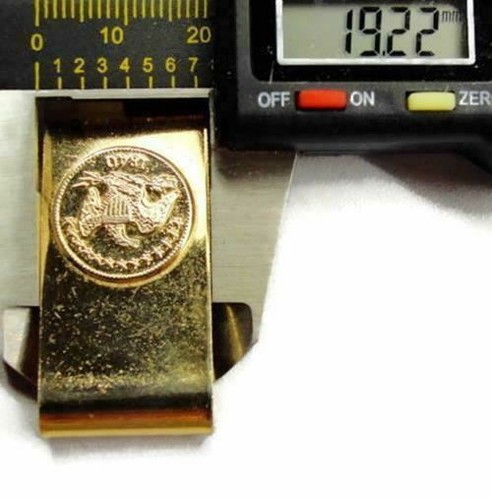 Clip de Dinero Águila Patriótica Billetera Tarjeta de Crédito Efectivo Identificación Tono Dorado De Colección - Imagen 5 de 7