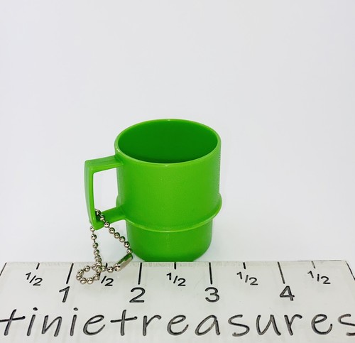 Tupperware Keychain Tupper Toy Mini Mug Cup Green New fun Prime colors
