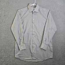 Eton Contemporary York 42/16.5 Large Vertical Striped Spread Collar Dress Shirt