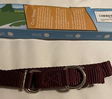 Country Brook Petz Martingale Dog Pet Collar Burgundy Small 3/4 Wide H5