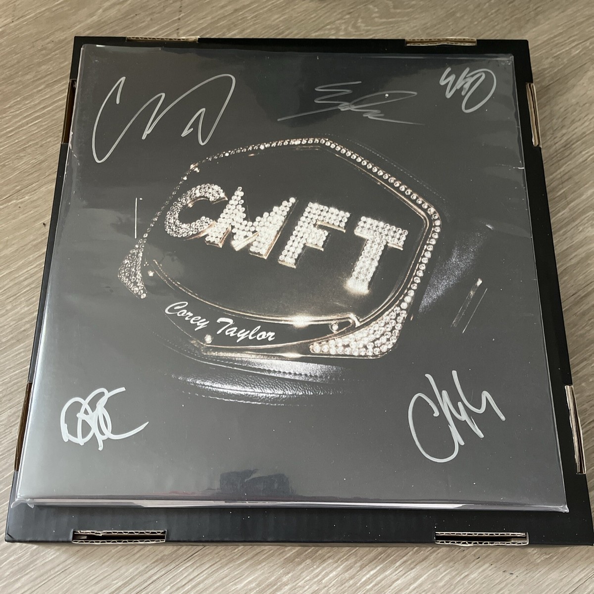 COREY TAYLOR & BAND SIGNED CMFT Clear LP VINYL RECORD ALBUM