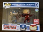 Stan Lee Autographed Captain America/ Iron Man Funko Pop Excelsior Approved
