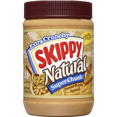 Natural SUPER CHUNK Peanut Butter Spread, 7 g Protein Per Serving, 26.5 oz