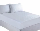 Quilted Mattress Protector Polycotton Deep 33cm Skirt Hollowfibre Fill All Sizes