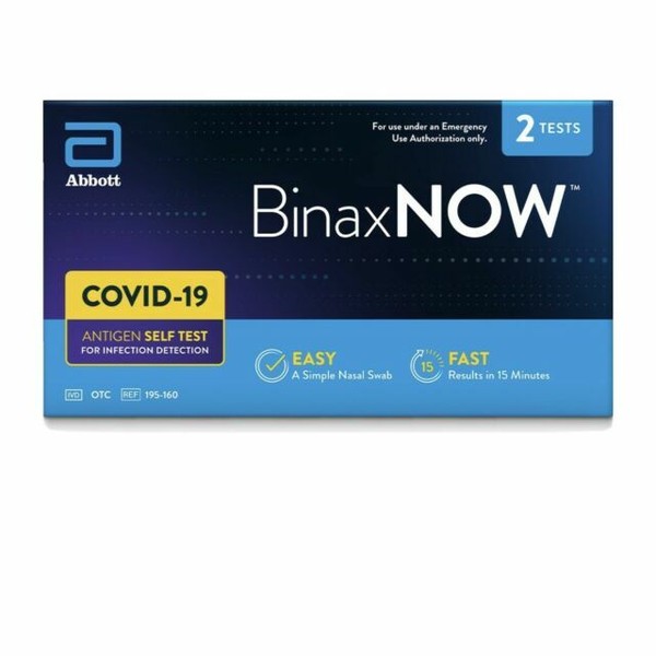 Abbott BinaxNOW Rapid Antigen Test Only 1 Test Results in 15 Min for