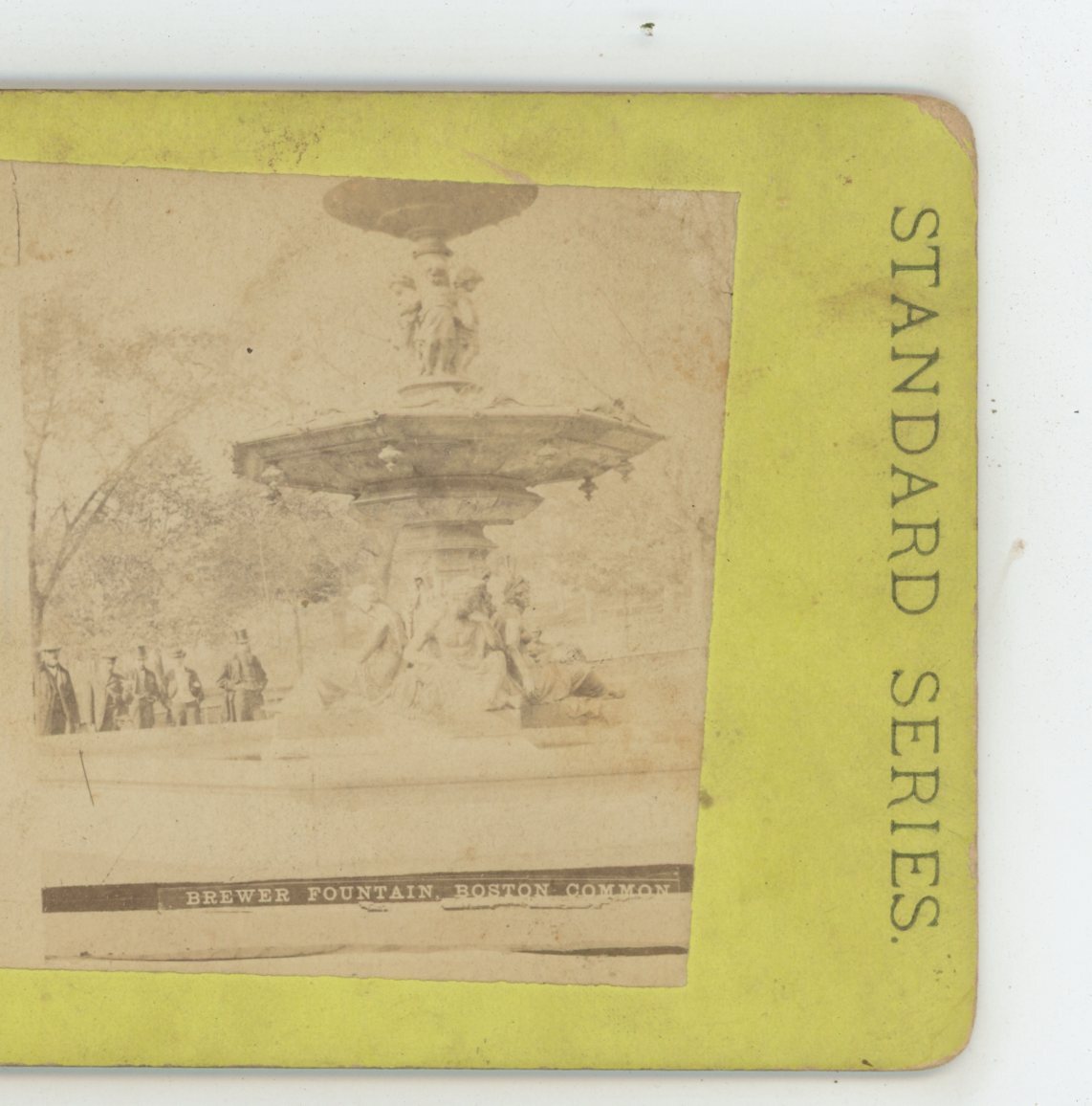 Brewer Fountain Boston Common Massachusetts MA American Views Stereoview