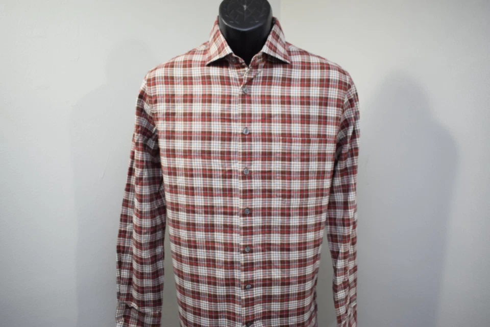 Bobby Jones 1930 Plaid Button Up Dress Shirt Long Sleeve Front Pocket Men Medium - Image 2 of 4